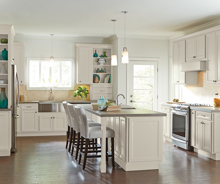 kitchen with white cabinetry