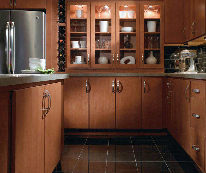 Contemporary Maple kitchen cabinets by Homecrest Cabinetry