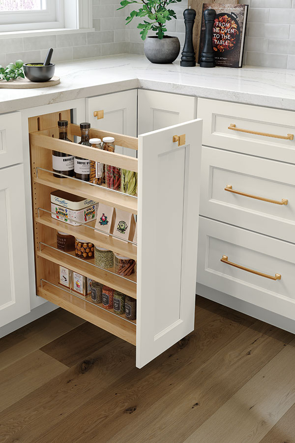 base pull out cabinet in white